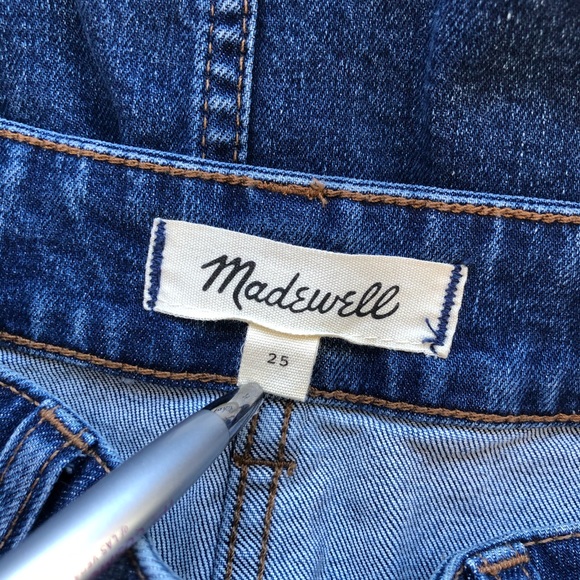 Madewell Stretch Denim Straight Mini Skirt Sz 25 - Picture 4 of 6